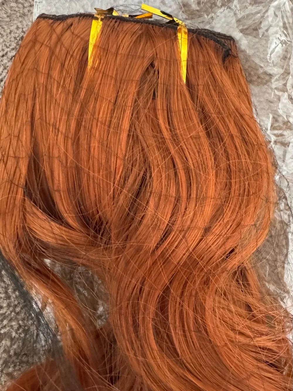 Auburn Clip-In Hair Extensions - Voluminous Wavy Length